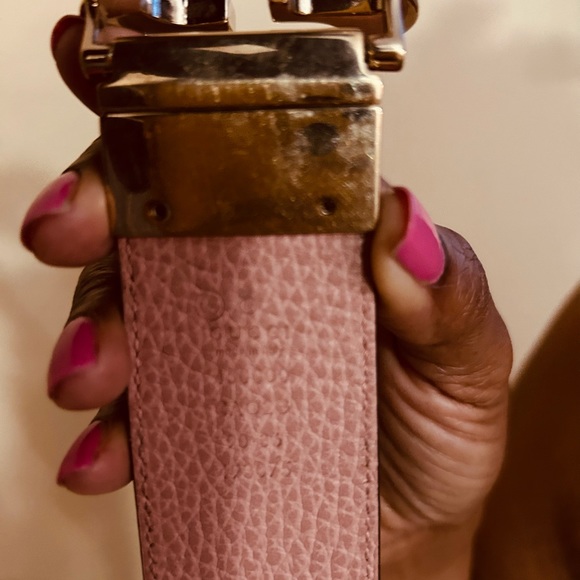 Women reversible Gucci belt Pink and Black - Picture 6 of 6